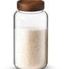 BERGNER Acadia Borosilicate 2600ml Glass Jar with Solid Wood Lid, For Storing and Preserving Sugar, Flour, Tea, Coffee, Spices, Biscuits, Oats | Airtight Multipurpose Glass Container for Kitchen